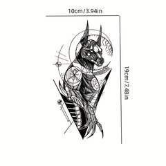 'Abecome 1vnt anubis herbal animal pattern pusiau patvarūs vandeniui atsparūs ilgai išliekantys sulčių tatuiruotės lipdukai vyrams ir moterims dviejų savaičių tatuiruotės lipdukai' kaina ir informacija | Karnavaliniai kostiumai | pigu.lt