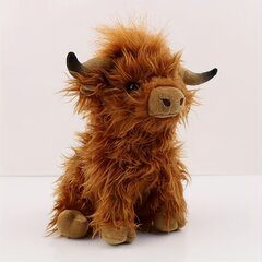 '27 cm / 10 63 colio pliušinis žaislas highland cow minkšta įdaryta lėlė miela highland cow pliušinė pagalvė draugams gerbėjams kalėdų dovanos šventinės dovanos' kaina ir informacija | Dekoratyvinės pagalvėlės ir užvalkalai | pigu.lt