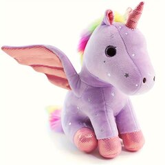 Pliušinis žaislas Kawaii Angel Unicorn, violetinis, 14 cm kaina ir informacija | Minkšti (pliušiniai) žaislai | pigu.lt