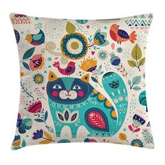 '1 шт., чехол для подушки с изображением кошки ambesonne' цена и информация | Декоративные подушки и наволочки | pigu.lt