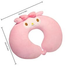 'Kawaii kuromi cinnamoroll pliušinė lėlė u formos kaklo pagalvė anime y2k animacinis filmas mielas kaklo apsauga kelionės nešiojama miegojimo pagalvė moterims atostogų dovana' kaina ir informacija | Dekoratyvinės pagalvėlės ir užvalkalai | pigu.lt