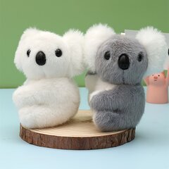 Pliušiniai žaislai/pakabukai Koala, baltas ir pilkas, 12 cm, 2 vnt kaina ir informacija | Minkšti (pliušiniai) žaislai | pigu.lt