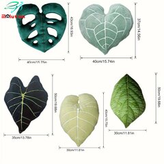 '5 stiliaus lapų pliušinė 3d lapinė pagalvė 3d akcentas monstera deliciosa giliai miško išmetimo pagalvė sofos sofai svetainės namų dekoravimo dovana augalų mylėtojams helovino dekoro padėka' kaina ir informacija | Dekoratyvinės pagalvėlės ir užvalkalai | pigu.lt