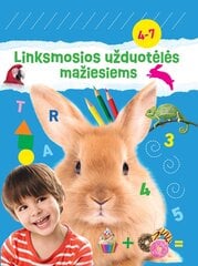 Linksmos užduotėlės mažiesiems (mėlyna) kaina ir informacija | Spalvinimo knygelės | pigu.lt