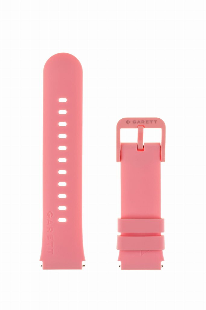 Garett Silicone 22mm Pink цена и информация | Išmaniųjų laikrodžių ir apyrankių priedai | pigu.lt