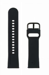 Garett Silicone 22mm Black kaina ir informacija | Išmaniųjų laikrodžių ir apyrankių priedai | pigu.lt