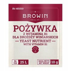 Vyno mielių terpė su vitaminu B1 10g kaina ir informacija | Prieskoniai, prieskonių rinkiniai | pigu.lt