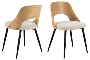 Kėdė Actona Lucy, 53x48x79 cm, smėlio spalvos kaina ir informacija | Virtuvės ir valgomojo kėdės | pigu.lt