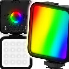 W70 Mini RGB LED nešiojama lempa apšvietimo , skirta telefono kamerai, kamerai, 5000 mAh baterija цена и информация | Осветительное оборудование для фотосъемок | pigu.lt