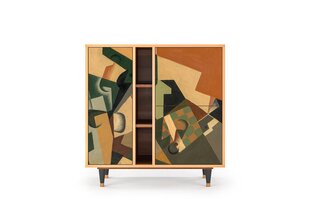 Комод с 3 дверцами L 94 см, Glass And Checkerboard By Juan Gris Walnut цена и информация | Комоды | pigu.lt