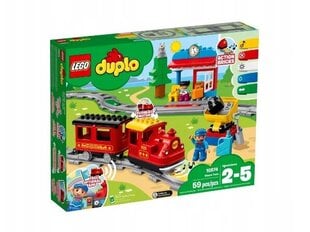 10874 LEGO® Duplo garinis traukinys ir pliušinė pagalvė Katė, 50 cm цена и информация | Конструкторы и кубики | pigu.lt