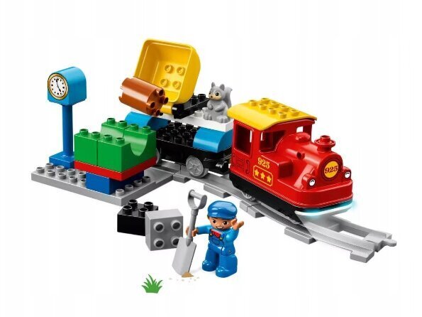 10874 LEGO® Duplo garinis traukinys ir pliušinė pagalvė Katė, 50 cm kaina ir informacija | Konstruktoriai ir kaladėlės | pigu.lt