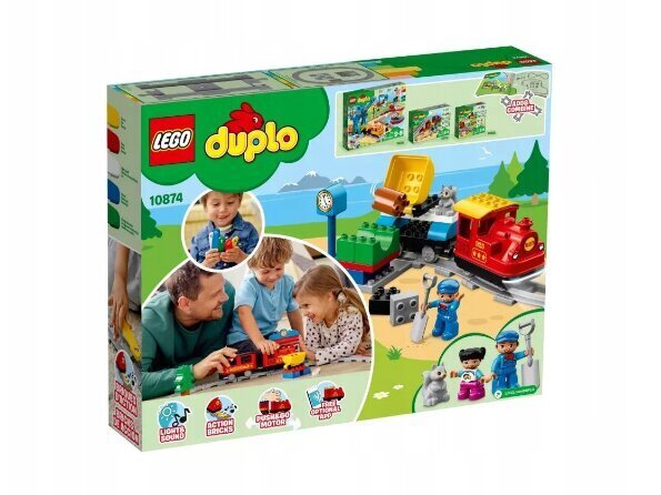 10874 LEGO® Duplo garinis traukinys ir pliušinė pagalvė Katė, 50 cm kaina ir informacija | Konstruktoriai ir kaladėlės | pigu.lt