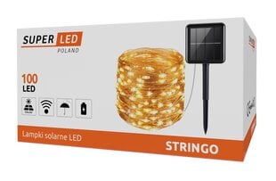 SuperLED Sodo girlianda su saulės baterija, 100 LED, 10m цена и информация | Уличные светильники | pigu.lt