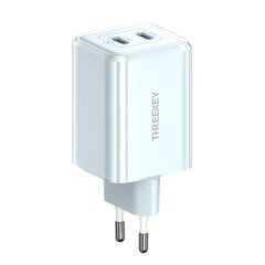 THREEKEY wall įkroviklis TK111 PD 35W 2x USB-C mėlynos spalvos kaina ir informacija | Krovikliai telefonams | pigu.lt