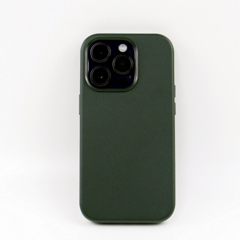 Mag Leather case for iPhone 13 Pro 6,1" dark green цена и информация | Telefono dėklai | pigu.lt