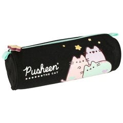 Pusheen Pastelinis juodos spalvos tūbelinis pieštukinis dėklas цена и информация | Пеналы | pigu.lt