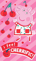 Rankšluostis 30x50 Peppa Pig 100 % medvilnė vaikų darželiui kaina ir informacija | Patalynė kūdikiams, vaikams | pigu.lt