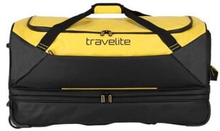 Travelite BASICS 70 cm juodas geltonas išskleidžiamas kelioninis krepšys kaina ir informacija | Lagaminai, kelioniniai krepšiai | pigu.lt