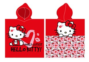 "Hello Kitty" rankšluosčio apsiaustas su gobtuvu kaina ir informacija | Rankšluosčiai | pigu.lt