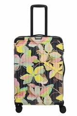 Vidutinis lagaminas 68cm M Cruise Yellow Orchid Print Travelite kaina ir informacija | Lagaminai, kelioniniai krepšiai | pigu.lt