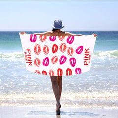 70x140 lūpų paplūdimio rankšluostis kaina ir informacija | Rankšluosčiai | pigu.lt