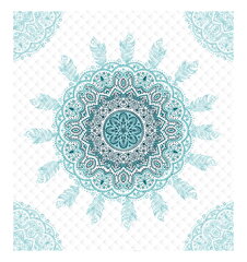 Lovos užtiesalas 170x210 Dutch Dreamcatcher Turquoise kaina ir informacija | Paklodės | pigu.lt