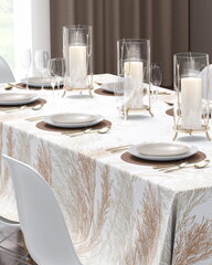 Dekoratyvinė staltiesė 110x160 Panama Leaves Beige kaina ir informacija | Staltiesės, servetėlės | pigu.lt