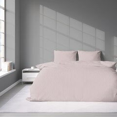 Satino patalynė 160x200 Smooth Premium Striped Powder Pink kaina ir informacija | Patalynės komplektai | pigu.lt