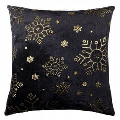 Kalėdinė pagalvėlė 40x40 Shimer Black Gold Stars Soft kaina ir informacija | Pagalvės | pigu.lt