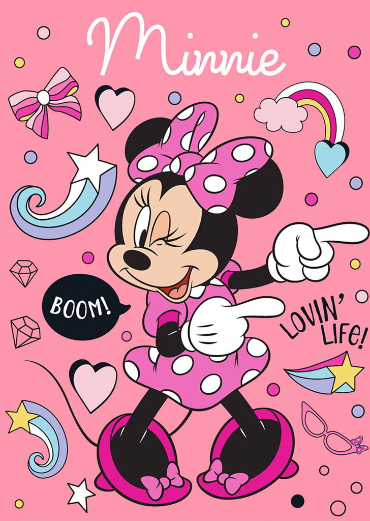 Vilnonė antklodė 100x140 Minnie Mouse цена и информация | Patalynė kūdikiams, vaikams | pigu.lt