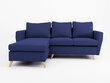 "Instit" kampinė sofa, 189x90/185x86 cm, mėlyna цена и информация | Minkšti kampai | pigu.lt