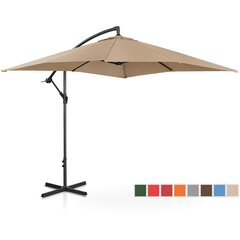 Kvadratinis sodo skėtis, Uniprodo UNI_UMBRELLA_SQ250DG_N1, 250 cm. x 250 cm., pilkai rudos spalvos kaina ir informacija | Pavėsinės | pigu.lt