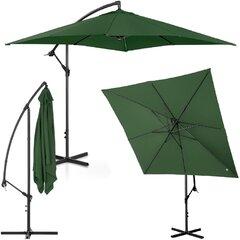 Kvadratinis sodo skėtis, Uniprodo UNI_UMBRELLA_SQ250CR_N1, 250 cm. x 250 cm., žalias kaina ir informacija | Pavėsinės | pigu.lt