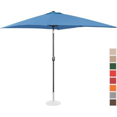Stačiakampio formos sodo skėtis su rankena, Uniprodo UNI_UMBRELLA_TSQ2030BL_N1, 200 cm. x 300 cm., mėlynos spalvos kaina ir informacija | Pavėsinės | pigu.lt