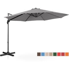 Sodo skėtis su šoniniu pakreipimu, UNI_UMBRELLA_2R300GR_N1, 300 cm. skersmens, pilkas kaina ir informacija | Pavėsinės | pigu.lt