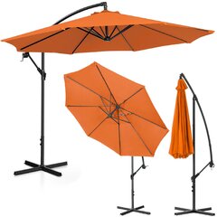 Sodo skėtis su šoniniu pakreipimu, UNI_UMBRELLA_2R300GR_N1, 300 cm. skersmens, oranžinės spalvos kaina ir informacija | Pavėsinės | pigu.lt