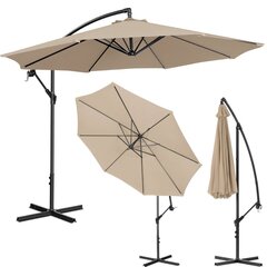 Sodo skėtis su šoniniu pakreipimu, UNI_UMBRELLA_2R300GR_N1, 300 cm. skersmens, kreminės spalvos kaina ir informacija | Pavėsinės | pigu.lt