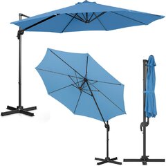 Sodo skėtis su šonine atrama, apvalus, UNI_UMBRELLA_2R300BL_N1, 300 cm. skersmens, mėlynos spalvos kaina ir informacija | Pavėsinės | pigu.lt