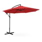 Sodo skėtis su šonine atrama, apvalus, UNI_UMBRELLA_2R300BL_N1, 300 cm. skersmens, raudonos spalvos kaina ir informacija | Pavėsinės | pigu.lt