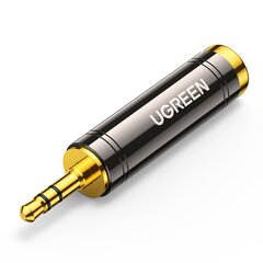 Garso adapteris, Ugreen AV1681, 3,5 mm., išorinis, į 6,35 mm., mini vidinį lizdą, pilkas kaina ir informacija | Adapteriai, USB šakotuvai | pigu.lt