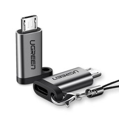 Adapteris iš USB-C į micro USB, pilkas kaina ir informacija | Adapteriai, USB šakotuvai | pigu.lt