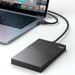 Корпус, Ugreen CM4711, 2,5 HDD, SSD с кабелем USB 1,5 Гб/с, черный цена и информация | Аксессуары для компонентов | pigu.lt