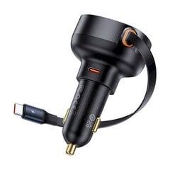 Automobilinis įkroviklis, Enjoyment Pro C00057802111-011, su ištraukiamu USB-C kabeliu 60 W., juodas kaina ir informacija | Automobilių 12V el. priedai | pigu.lt