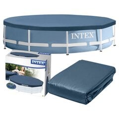 Brezentinis baseino dangtis, Intex 280311, 366 cm., mėlynos spalvos kaina ir informacija | Baseinų priedai | pigu.lt