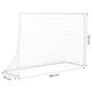 Futbolo vartai su tinklu Ecotoys DS80111, 180x122 cm, balti kaina ir informacija | Futbolo vartai ir tinklai | pigu.lt