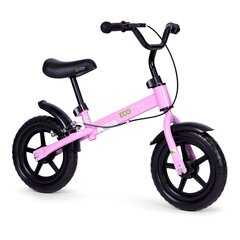 Vaikiškas krosinis dviratis su stabdžiais, ECOTOYS, 52 cm. x 89 cm. x 58 cm., rožinės spalvos kaina ir informacija | Balansiniai dviratukai | pigu.lt