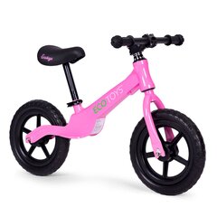 Vaikiškas krosinis dviratis, ECOTOYS, 47 cm. x 86 cm. x 51 cm., rožinis kaina ir informacija | Balansiniai dviratukai | pigu.lt