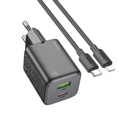 HOCO įkroviklis 20W juodas цена и информация | Адаптеры, USB-разветвители | pigu.lt