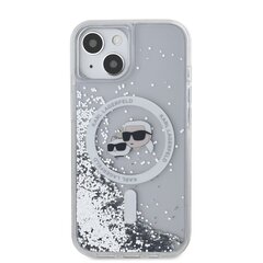 Karl Lagerfeld Liquid Glitter Karl and Choupette Heads MagSafe Case for iPhone 14 Transparent цена и информация | Чехлы для телефонов | pigu.lt